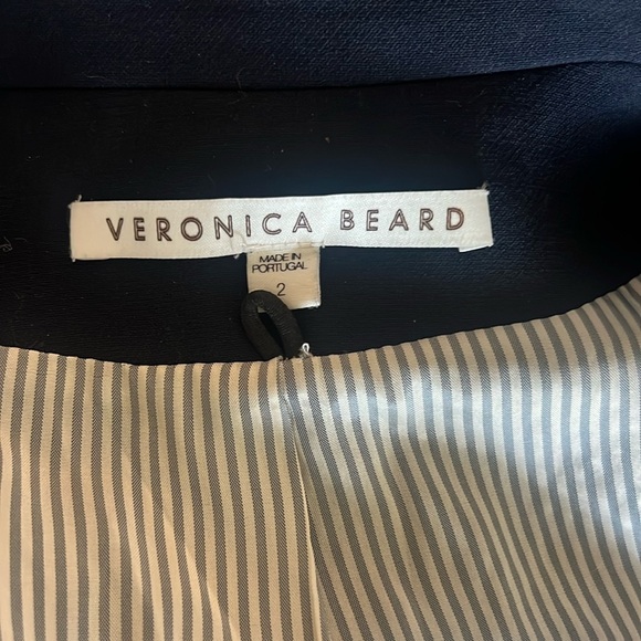 Veronica Beard Navy Miller Dickey Jacket Blazer with Contrast Stitching NWOT - Picture 8 of 9